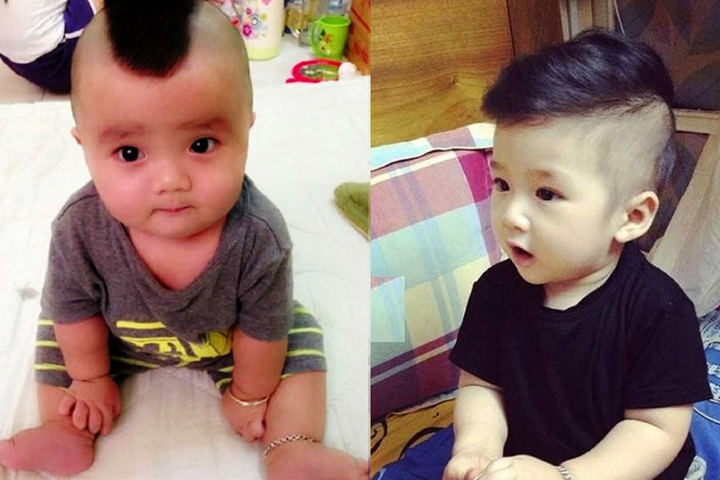 Kiểu tóc cho bé trai 9 tháng với bờm ngựa mạnh mẽ