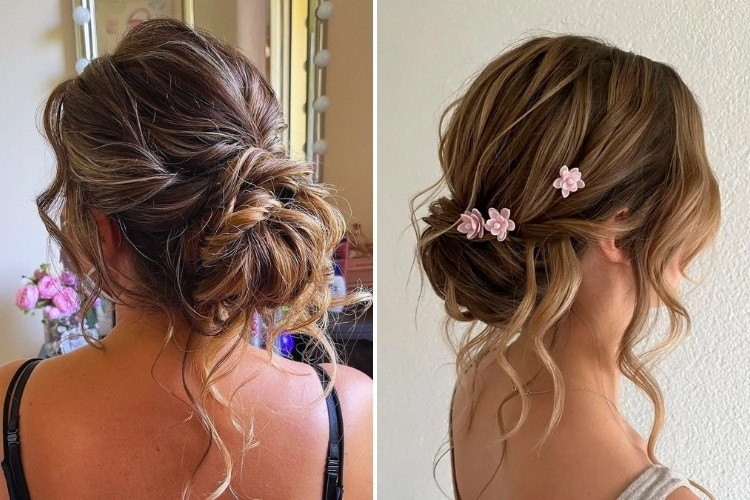 Kiểu tóc cô dâu búi rối lãng mạn, tạo vẻ đẹp phóng khoáng