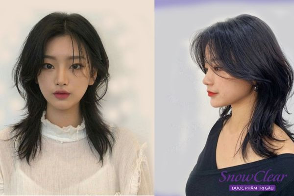 Kiểu tóc con sứa nữ mái bay giúp khuôn mặt thon gọn