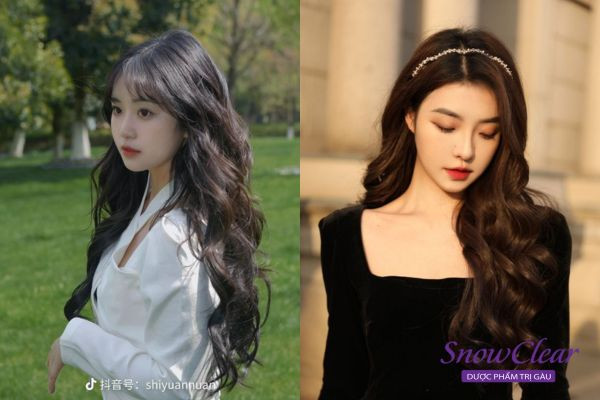 Kiểu tóc công chúa xoăn sóng buông xõa tự nhiên, mang đến vẻ đẹp tinh khôi và khí chất