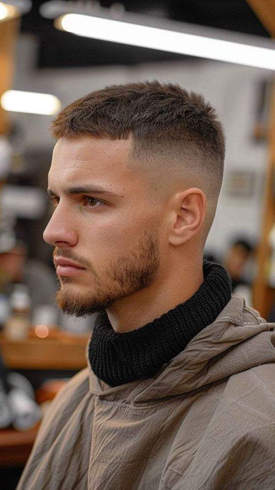 Kiểu tóc crew cut fade cao
