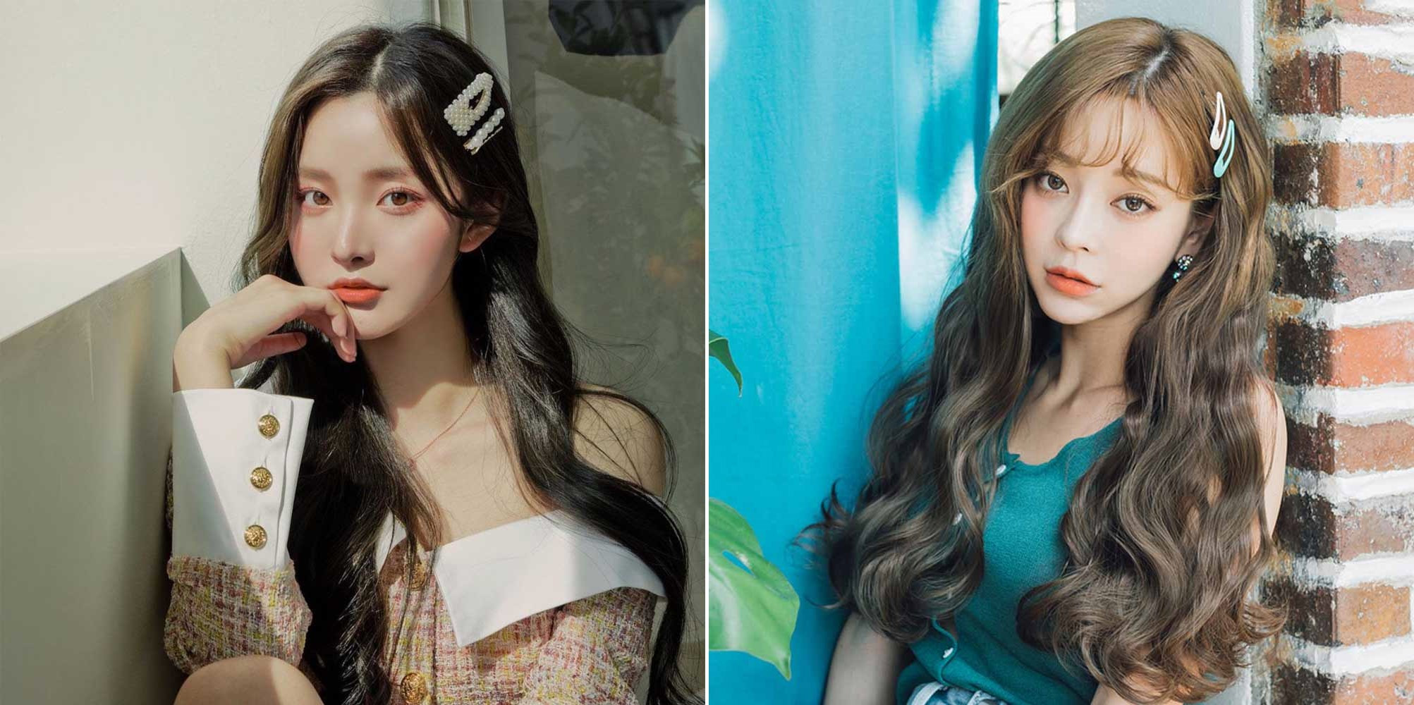 Kiểu tóc dài xoăn sóng quyến rũ cho mặt tròn