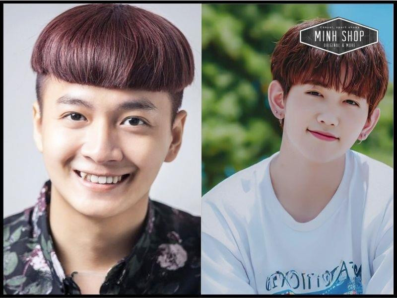 Kiểu tóc đầu nấm cá tính cho nam trán cao