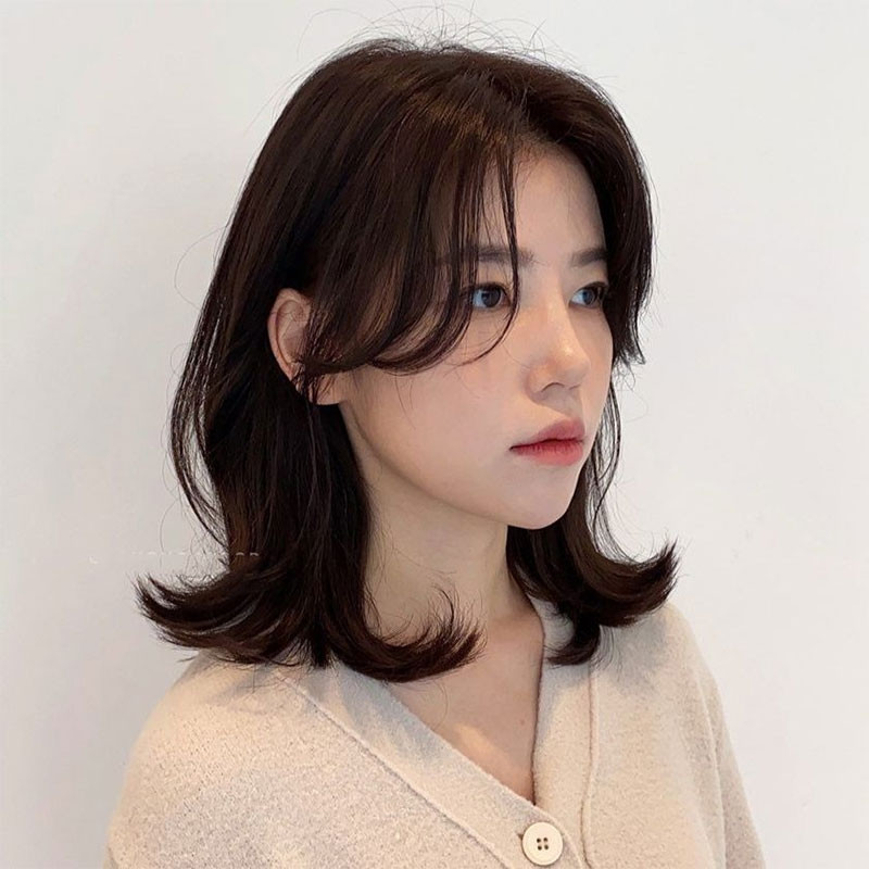 kiểu tóc đuôi cá nữ có mái