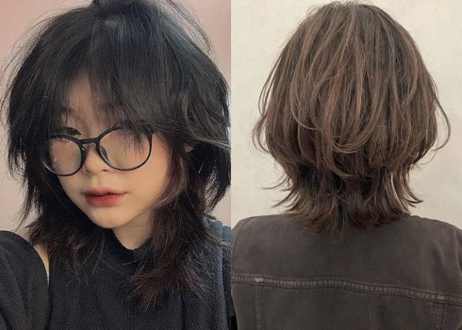 kiểu tóc đuôi sói nữ cá tính với các lớp layer phồng tự nhiên