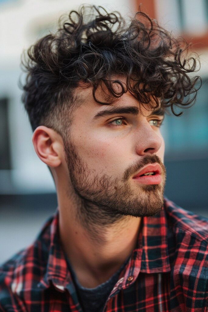 Kiểu tóc Faux Hawk cho tóc xoăn