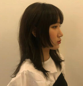 Kiểu tóc Hime ngắn với mái bằng