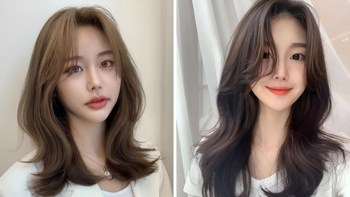 Kiểu tóc layer mái bay cho gương mặt dài thêm hài hòa