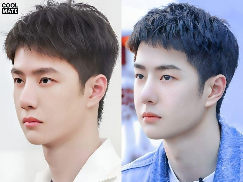 Kiểu tóc layer nam cho mặt tròn, giúp gương mặt thon gọn hơn trong năm 2024