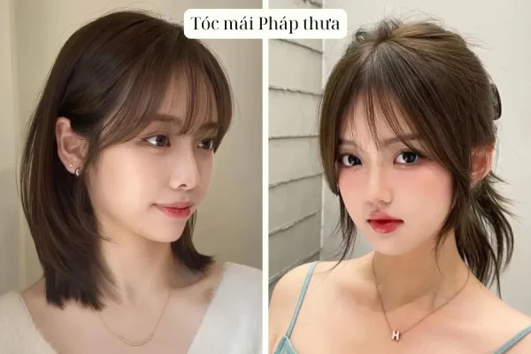 Kiểu tóc layer nữ ngắn mái dài rẽ ngôi