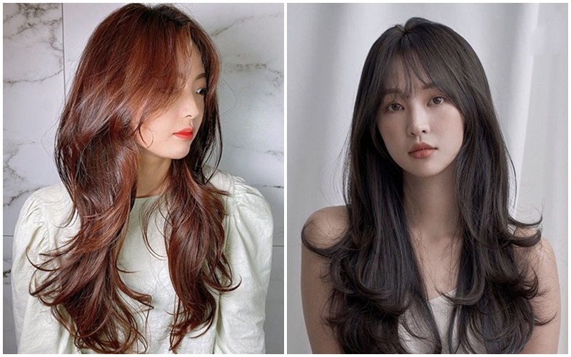 Kiểu tóc layer uốn xoăn đuôi