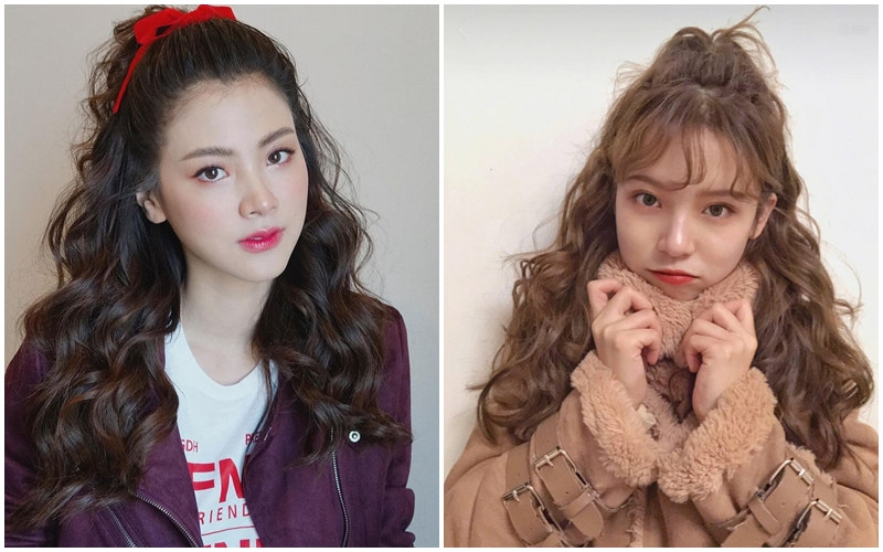 Kiểu tóc layer uốn xoăn lọn nhỏ