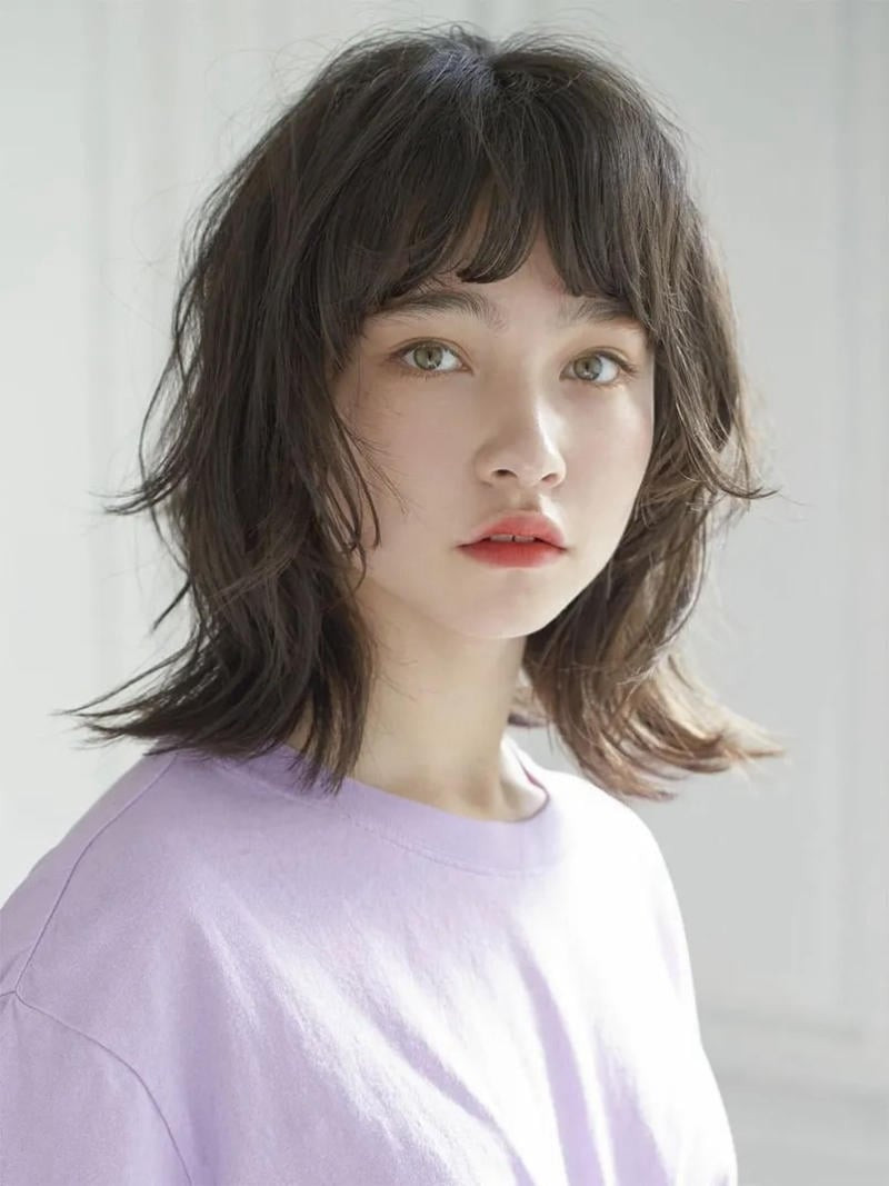 Kiểu tóc lỡ mái ngố dễ thương