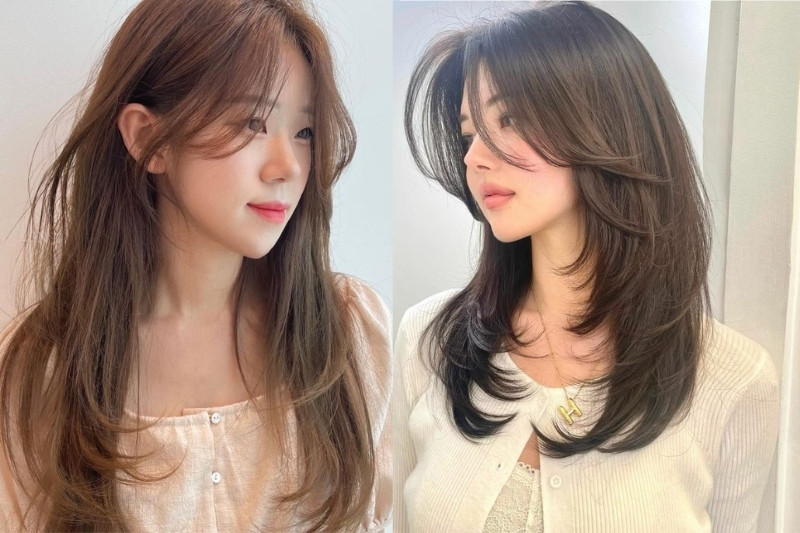 Kiểu tóc mái bay layer