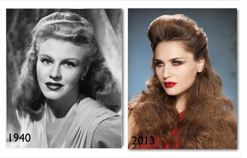 Kiểu tóc mái phồng tạo nét kiêu sa, mang đậm dấu ấn của phong cách tóc vintage nữ thập niên 40.