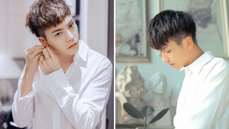 Kiểu tóc Mohican dài vuốt rủ tự nhiên, tạo vẻ ngoài trẻ trung và lãng tử