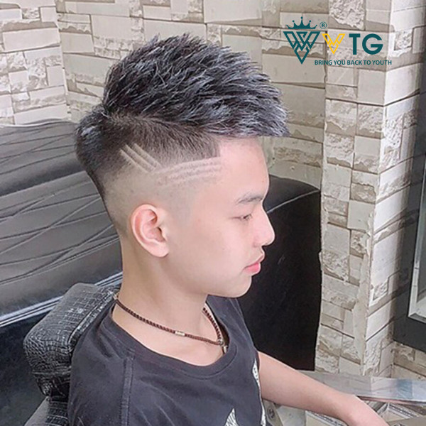Kiểu tóc mohican gáy nhọn mái dài phong cách hiện đại