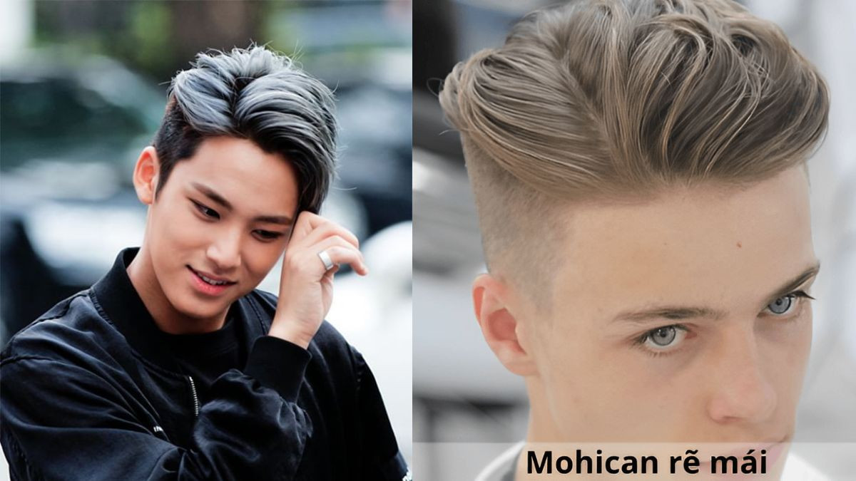 Kiểu tóc mohican nam rẽ mái 6/4 thời thượng, tôn lên gương mặt thanh thoát