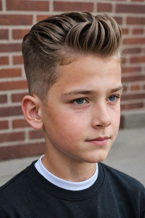 Kiểu tóc Mohican năng động cho bé trai mặt tròn