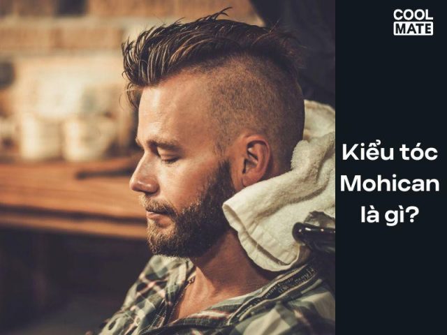 Kiểu tóc Mohican truyền thống với hai bên cạo sát, phần đỉnh đầu vuốt cao cho mặt tròn