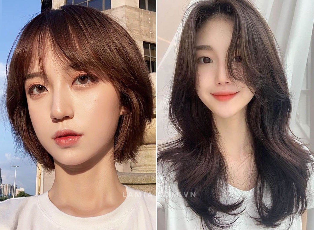 Kiểu tóc mullet layer dài cân đối cho mặt dài