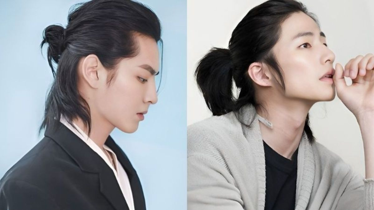 Kiểu tóc nam buộc đẹp cột nửa đầu cổ điển