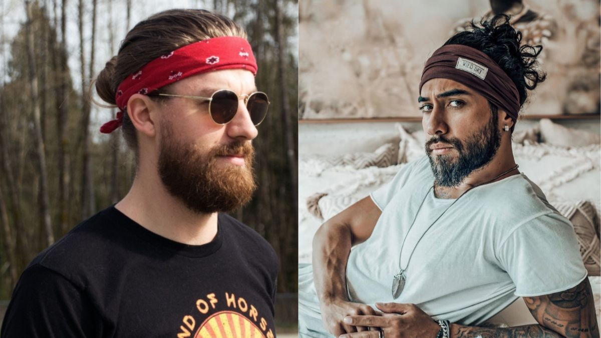 Kiểu tóc nam buộc đẹp quấn khăn thời trang