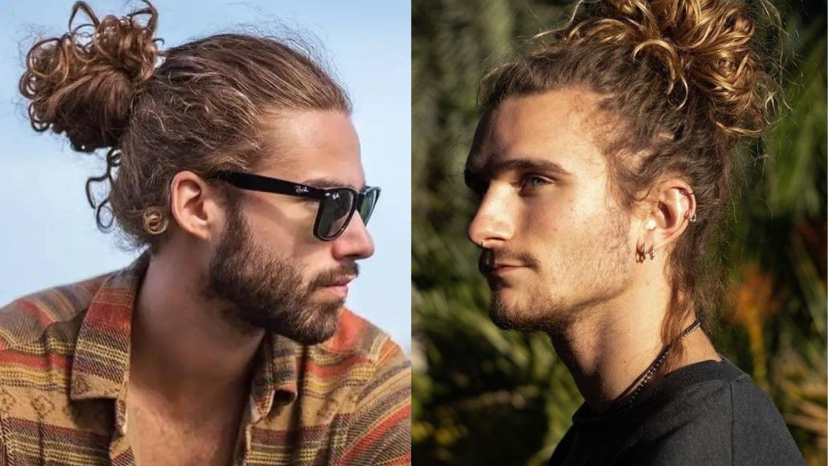 Kiểu tóc nam buộc đẹp uốn xoăn mới lạ