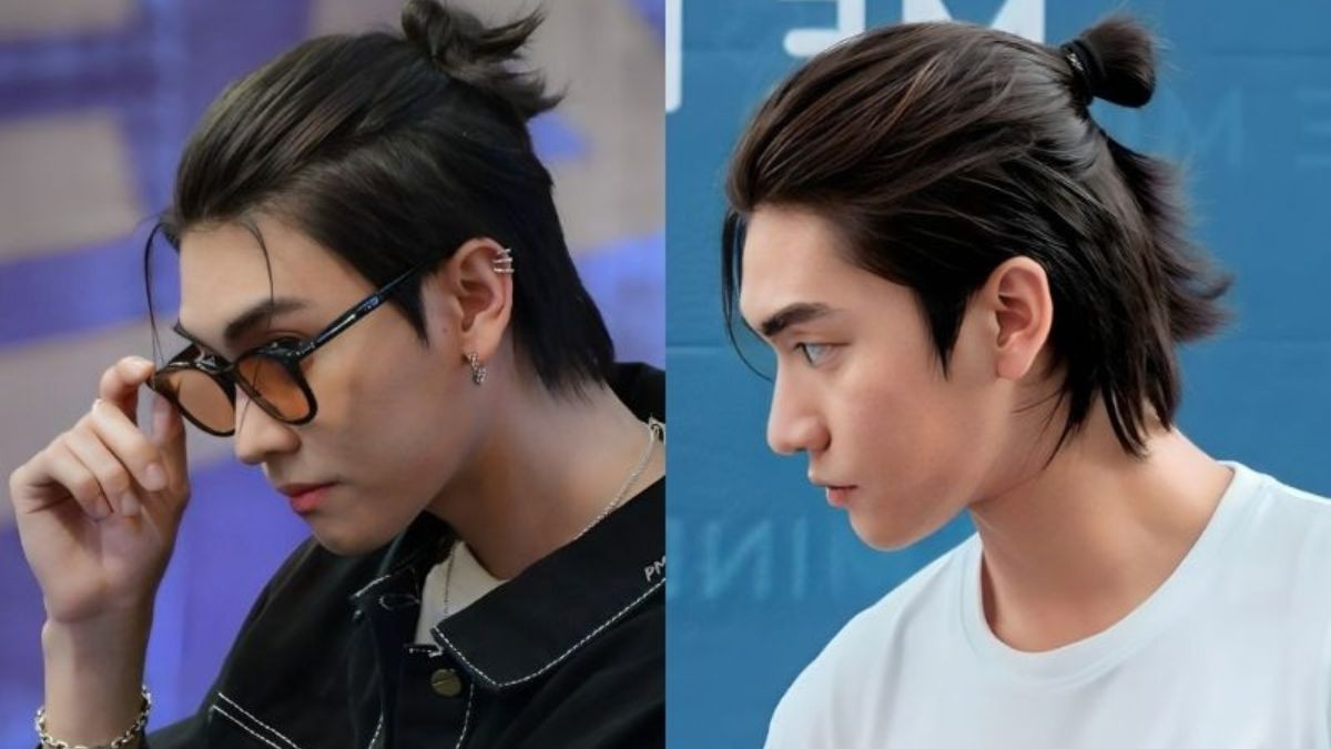 Kiểu tóc nam buộc lên mullet sành điệu