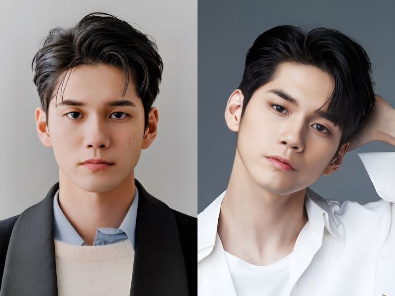 kiểu tóc nam mặt dài side part