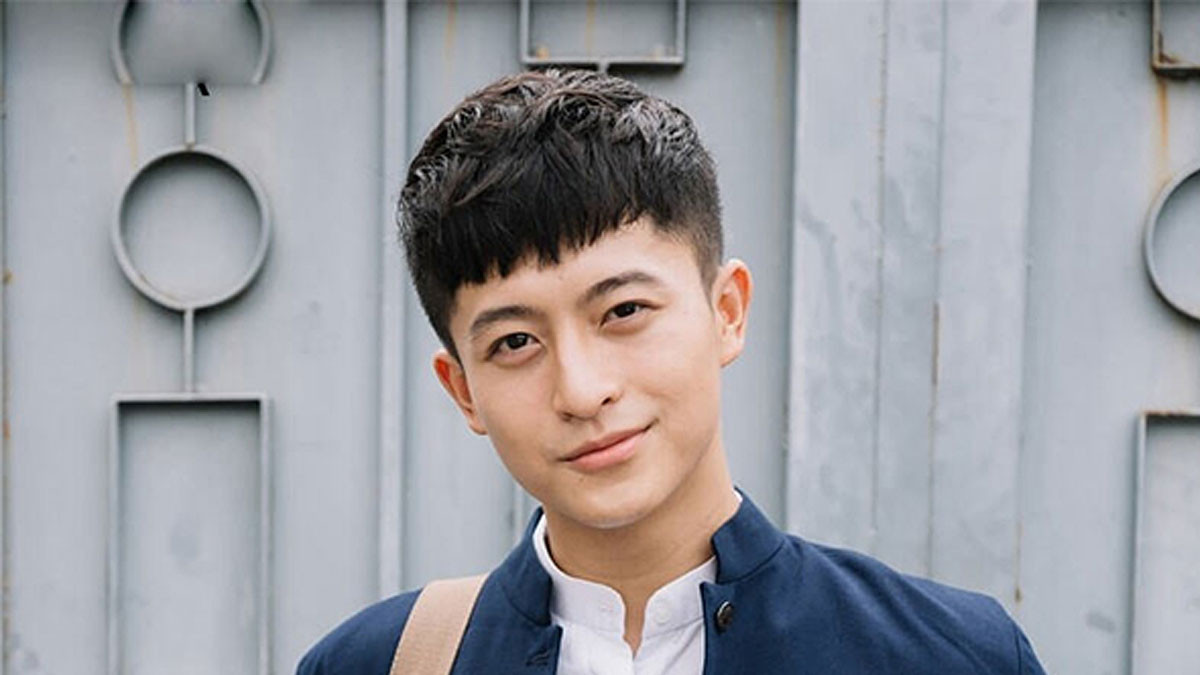 Kiểu tóc nam ngắn đẹp mặt tròn mái ngố