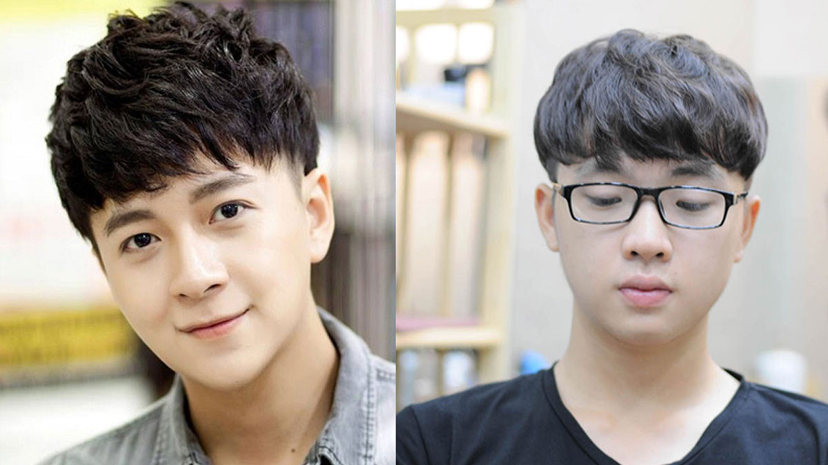 Kiểu tóc nam ngắn đẹp mặt tròn mái xoăn