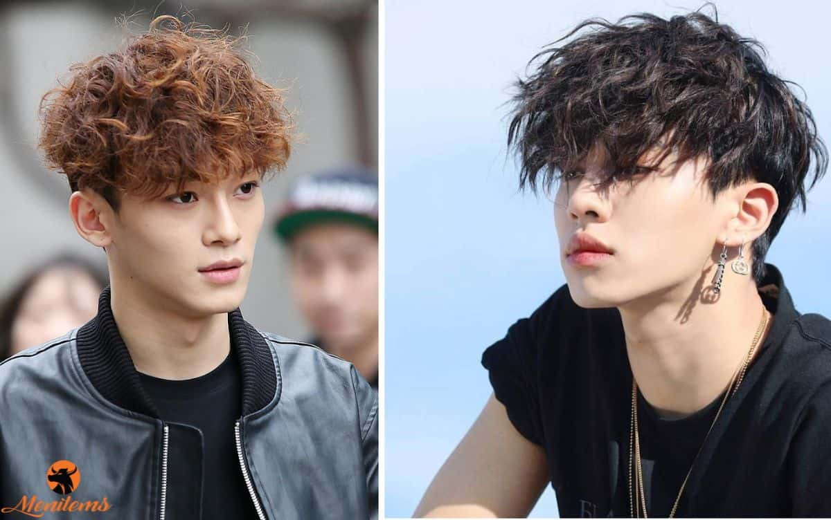 Kiểu tóc nam uốn ngắn hiện đại, tạo độ phồng tự nhiên