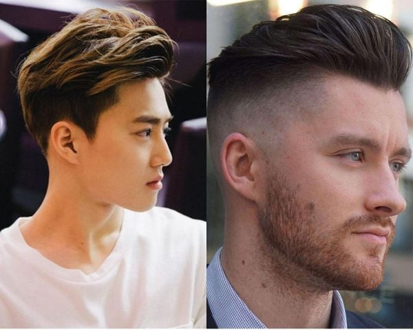 Kiểu tóc nam uốn nhẹ vuốt ngược cá tính