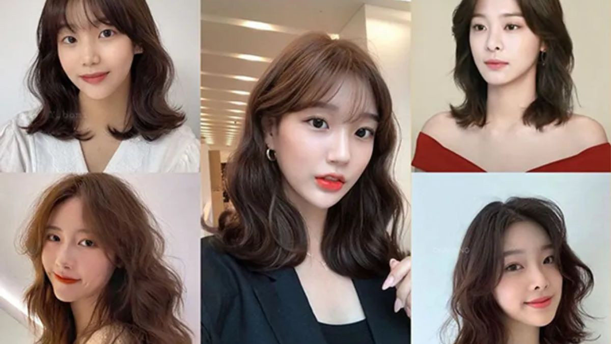 Kiểu tóc ngắn dài hơn vai uốn xoăn trẻ trung