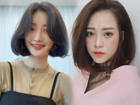 Kiểu tóc ngắn kết hợp mái dài buông lơi, giúp gương mặt thon gọn và hài hòa