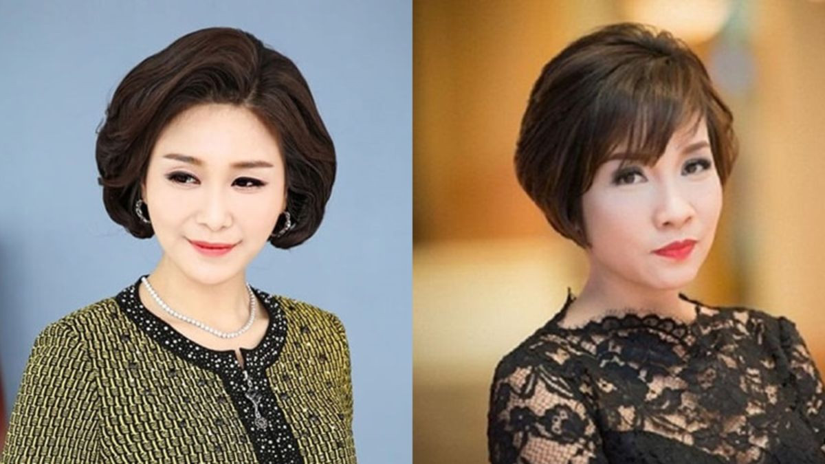 Kiểu tóc ngắn nữ trung niên thanh lịch, phù hợp với phụ nữ hiện đại