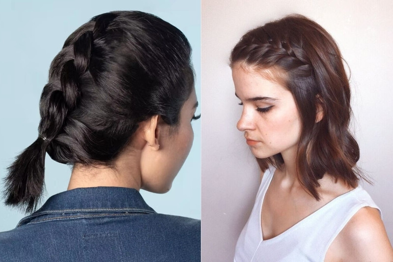 Kiểu tóc ngắn tết nhẹ nhàng, thêm nét nữ tính và điệu đà