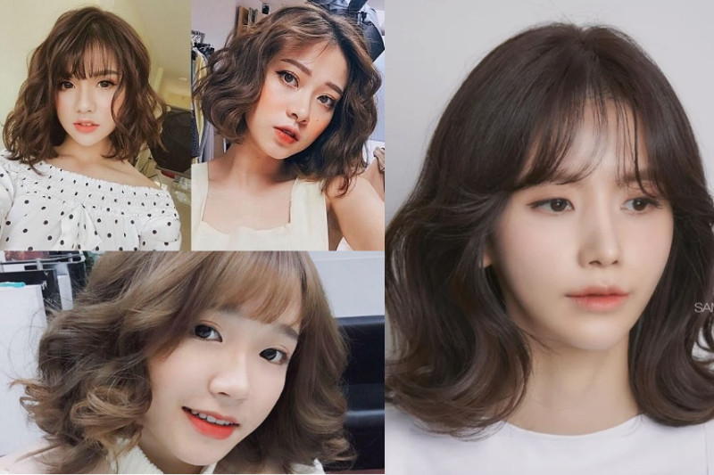 kiểu tóc ngắn xoăn chữ S quyến rũ cho mặt tròn, tạo nét cổ điển