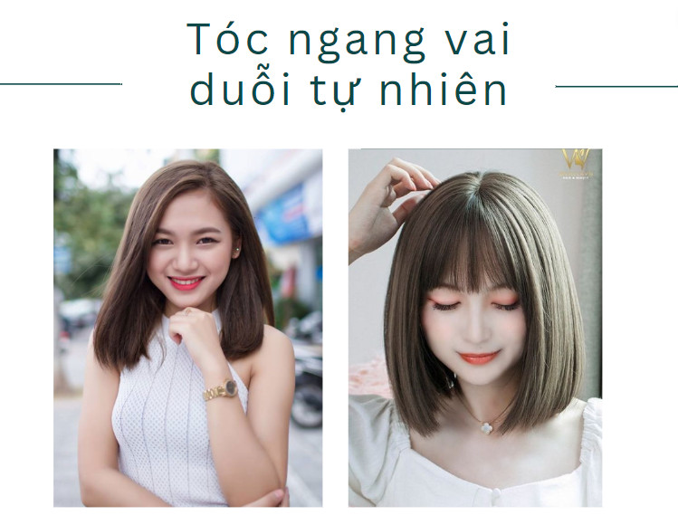 Kiểu tóc ngang vai duỗi tự nhiên thanh lịch cho phụ nữ U40