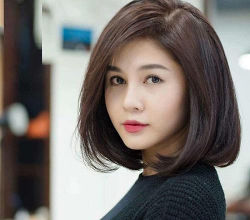 Kiểu tóc ngang vai uốn cụp cho phụ nữ tuổi 40