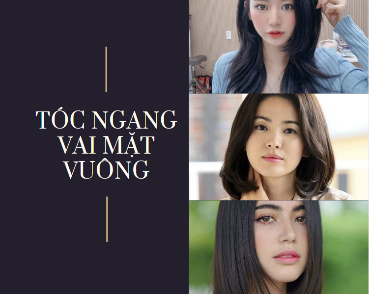 Kiểu tóc ngang vai uốn lơi mềm mại cho gương mặt vuông U40