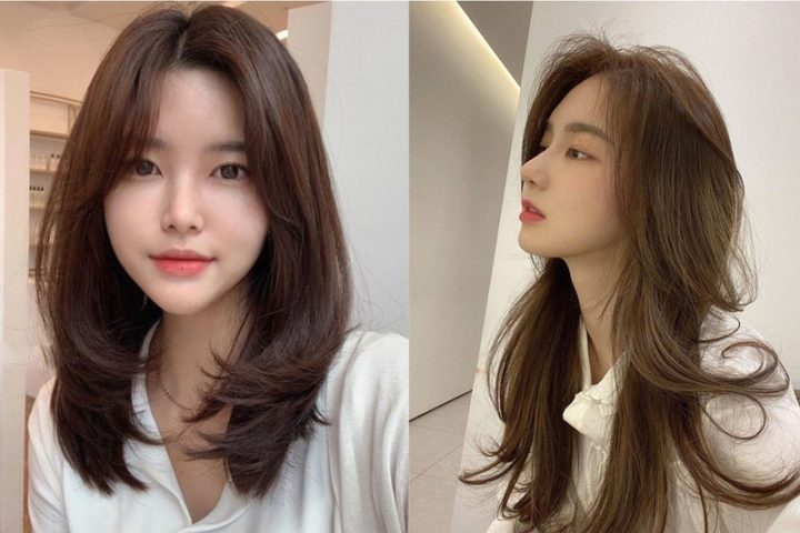 Kiểu tóc nữ đẹp 2025 với mái tóc dài bồng bềnh tự nhiên