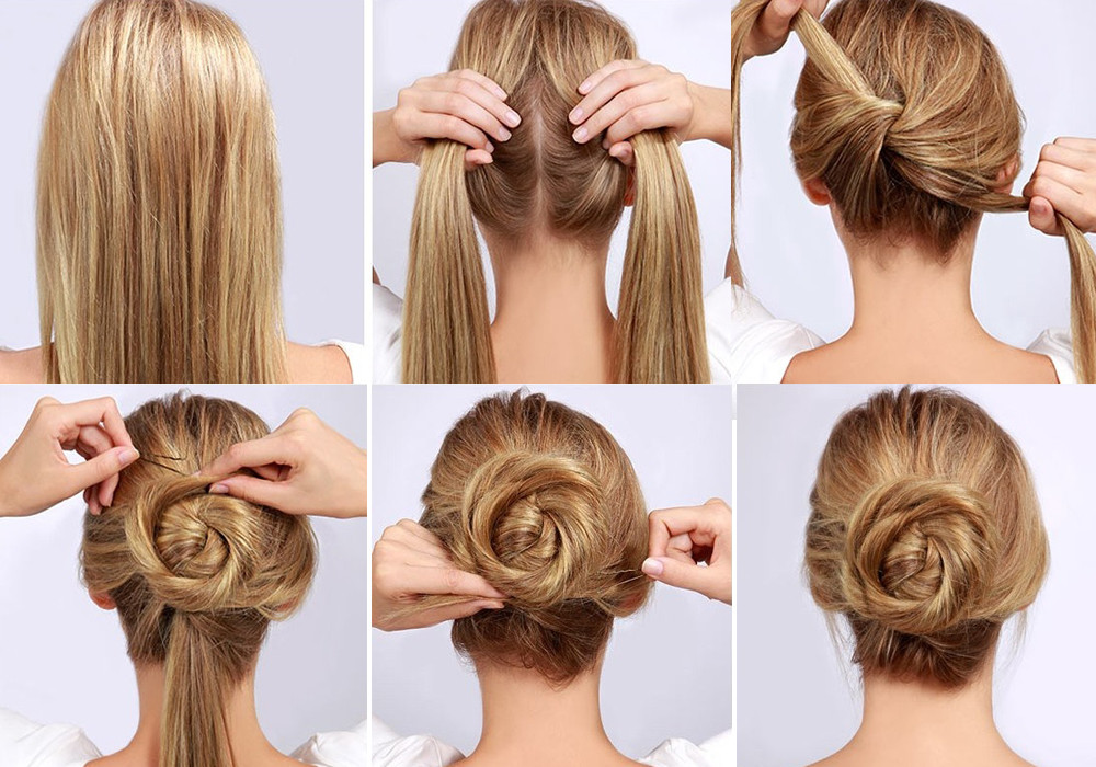Kiểu tóc nữ đơn giản: Búi tóc xoắn ốc thanh lịch