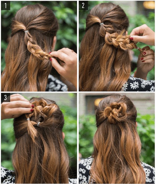 Kiểu tóc nữ đơn giản: Tóc tết hoa xinh đẹp
