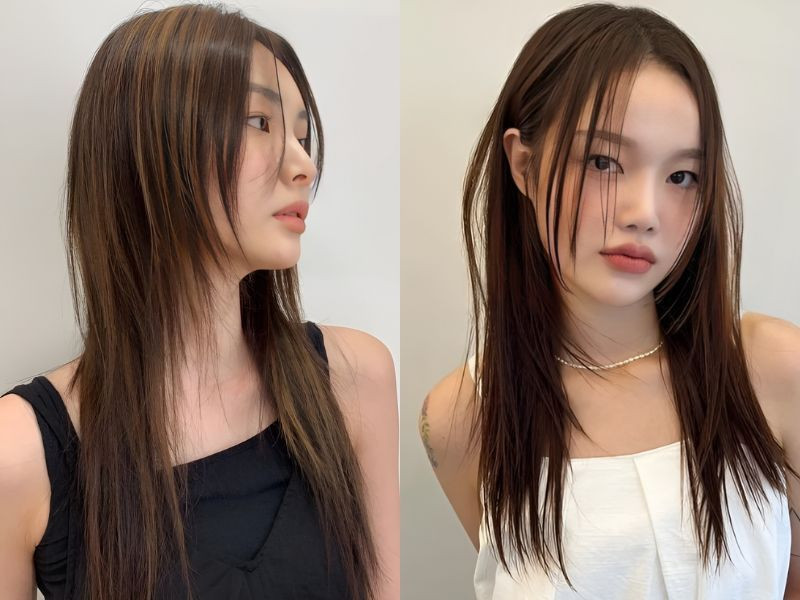 Kiểu tóc nữ mullet layer thẳng mang vẻ đẹp tối giản, thanh lịch