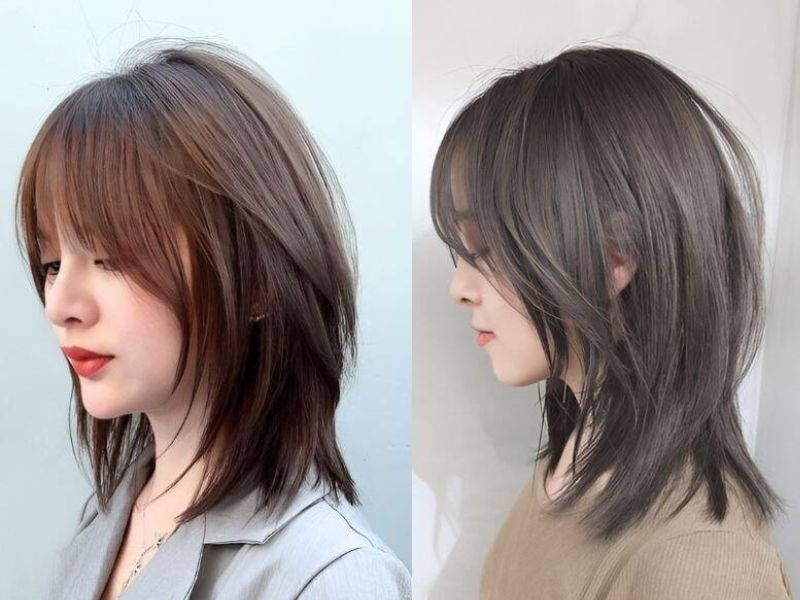 Kiểu tóc nữ mullet layer uốn cụp đuôi mang nét thanh nhã và nữ tính