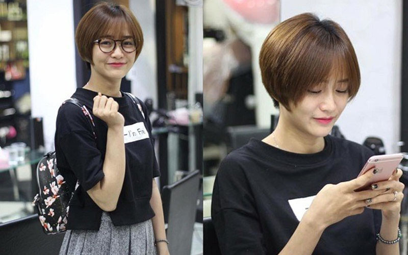 Kiểu tóc pixie cut mái chéo