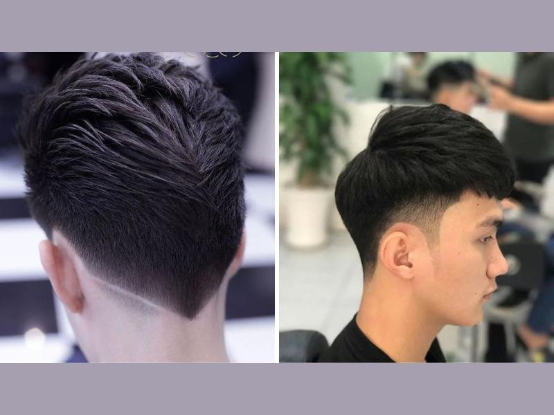Kiểu tóc pompadour gáy nhọn tinh tế