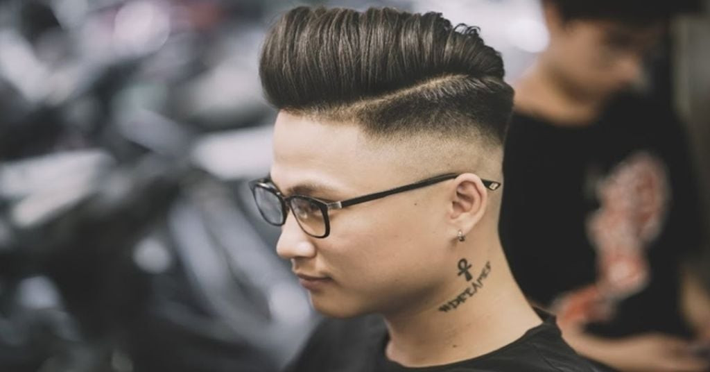 Kiểu tóc Pompadour lịch lãm cho nam mặt oval